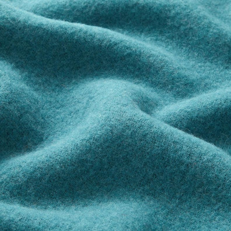 Polaire de laine pure laine vierge Uni – turquoise, image number 2