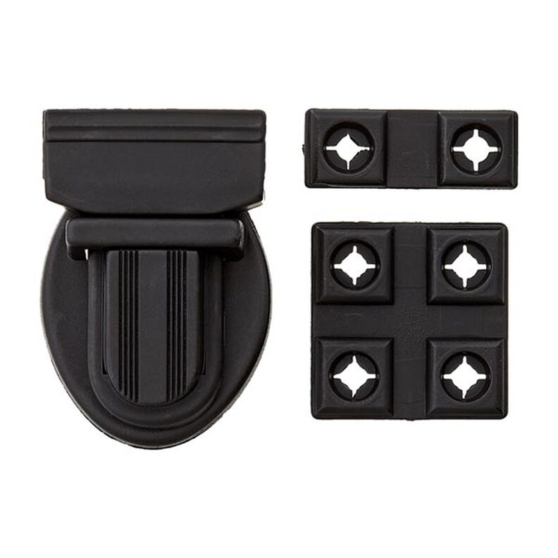 Fermoir pour sacs [ 38x26 mm ] – noir,  image number 3