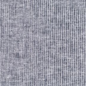 Mélange lin coton rayures étroites – bleu nuit/blanc, 