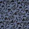 Tissu viscose Feuilles luxuriantes  – gris bleu/noir,  thumbnail number 1