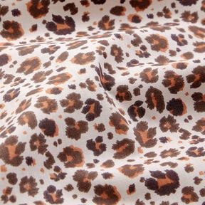 Tissu en coton Cretonne grandes taches léopard – marron moyen/beige clair,  Tissu en coton Cretonne grandes taches léopard – marron moyen/beige clair,