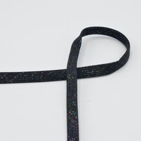 Cordon plat Sweat-shirt à capuche Lurex [8 mm] – noir/or métallisé, 