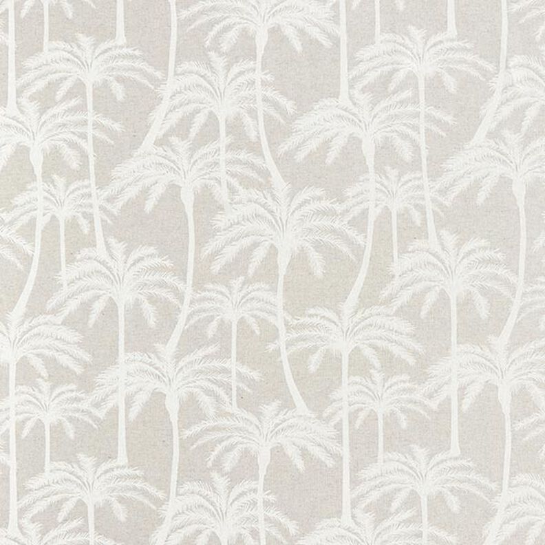 Tissu de décoration Semi-panama Palmiers – blanc,  image number 1