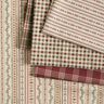 Tissu de décoration Semi-panama Rayures avec étoiles – nature/bordeaux,  thumbnail number 5