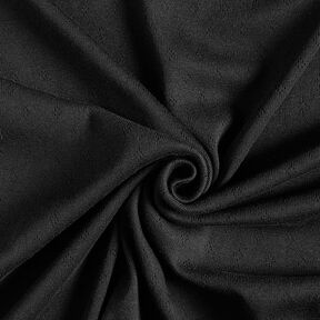 Jersey finement tricoté à motif ajouré – noir, 