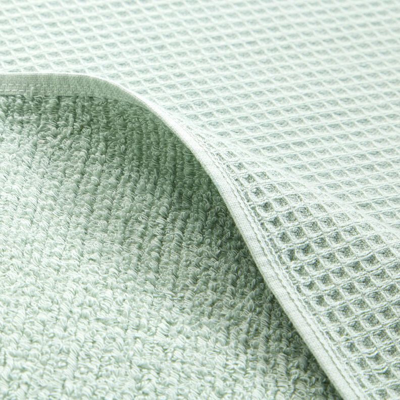 Tissu éponge/Nid d’abeille Uni – menthe clair,  image number 5