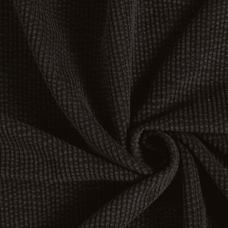 Velours côtelé large Bubble Uni – noir,  image number 1