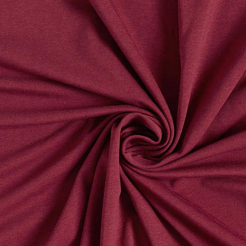 Bambou Jersey viscose Uni – rouge bordeaux,  image number 1