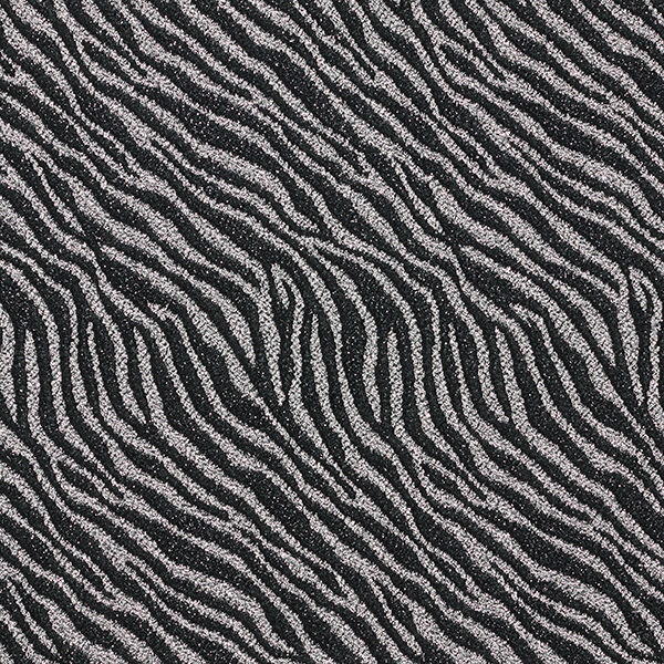 Jersey avec motif zèbre lurex – noir/argent, image number 1