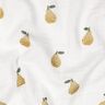 Tissu double gaze de coton Poire Impression numérique | Poppy Fabrics – blanc/jaune olive,  thumbnail number 2