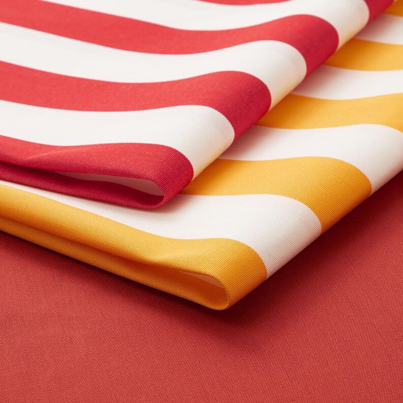 Tissu d’extérieur Canvas Blockstreifen – rouge/ivoire,  image number 5