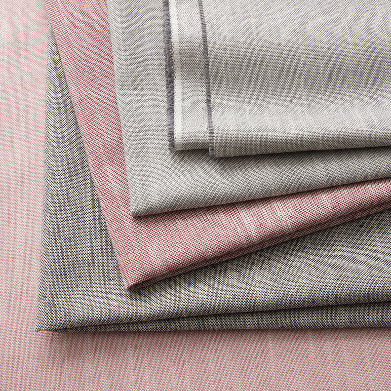 Tissu de décoration Semi-panama Structure légère – gris schiste/beige clair,  image number 5