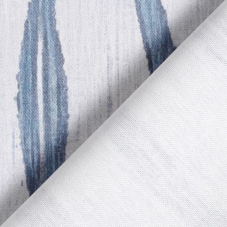 Tissu de décoration Semi-panama Rayures ondulées – bleu, image number 4
