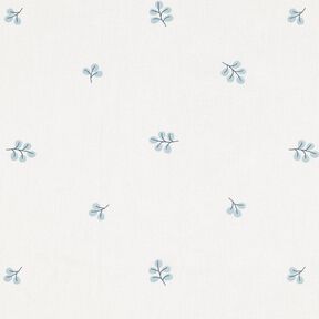 Popeline coton Branches et feuilles de tilleul – blanc/eucalyptus, 