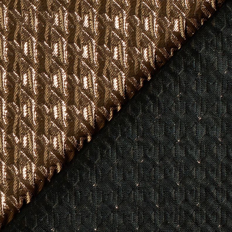 Cloqué Motif pied-de-poule pailleté – marron moyen, image number 4