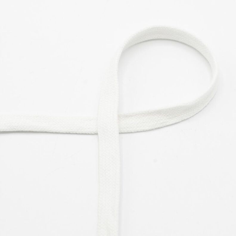 Cordon plat Sweat-shirt à capuche Coton [15 mm] – blanc,  image number 1