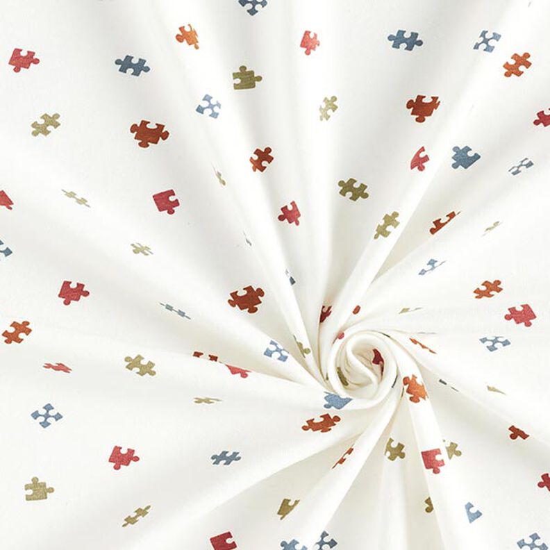 Jersey coton Pièces de puzzle – écru, image number 3