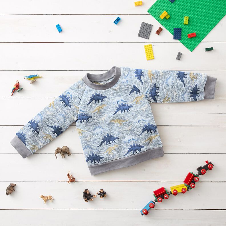 Polaire alpin Dinosaures – nature/bleu jean,  image number 5