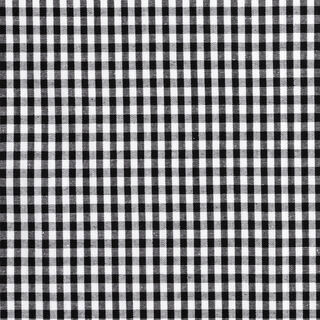 Tissu en coton Vichy - 0,5 cm – noir, 