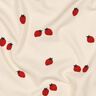 GOTS Jersey coton Fraises | Poppy Fabrics – beige clair/carmin,  thumbnail number 2