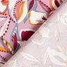 Tissu viscose fleurs et feuilles graphiques – écru/vieux rose foncé,  thumbnail number 4