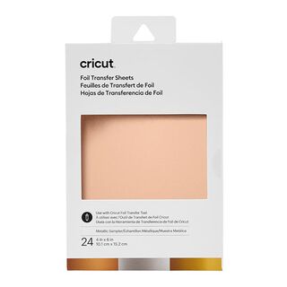 Films de transfert Cricut Metallic [ 10,1 x 15,2 cm | 24 Pièces ], 