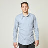 Tissu stretch pour chemise à fines rayures – blanc/bleu clair,  thumbnail number 7