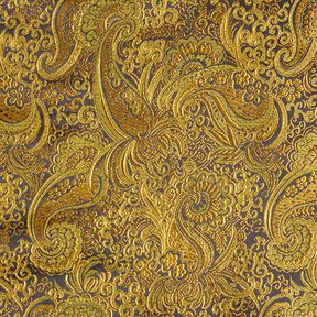 Jacquard d’habillement métallisé Paisley – or/noir, 