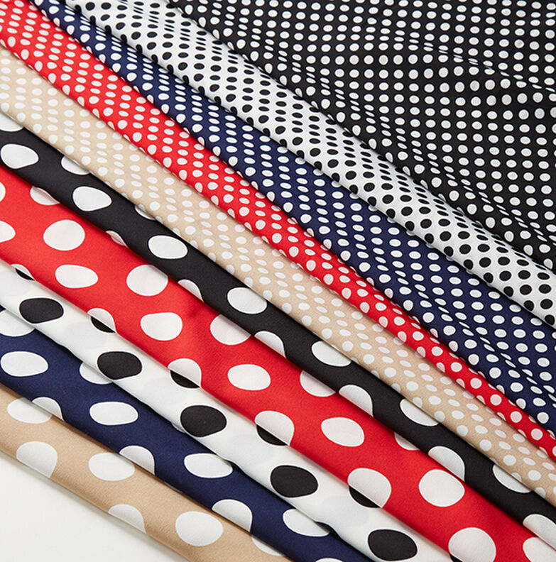 Tissu crêpe Pois [2,5 cm] – rouge,  image number 5