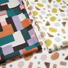 Tissu de décoration Canvas Variété de couleurs – pétrole/mauve,  thumbnail number 5