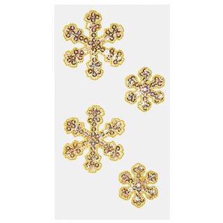 Sticker textile Cristaux de glace – or, 