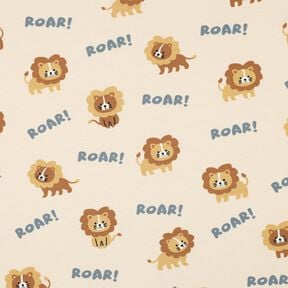 Jersey coton lion | Poppy Fabrics – beige clair/brun faon, 