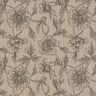 Tissu double gaze de coton Grandes fleurs – taupe clair/noir,  thumbnail number 1