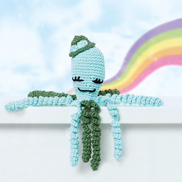 Kit crochet poulpe Lilo – vert/bleu aqua,  image number 1