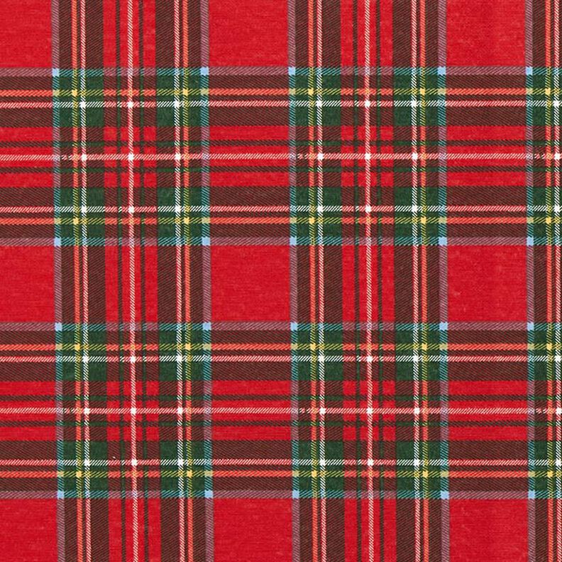 Tissu de décoration Canvas Carreaux écossais – rouge/vert sapin,  image number 1