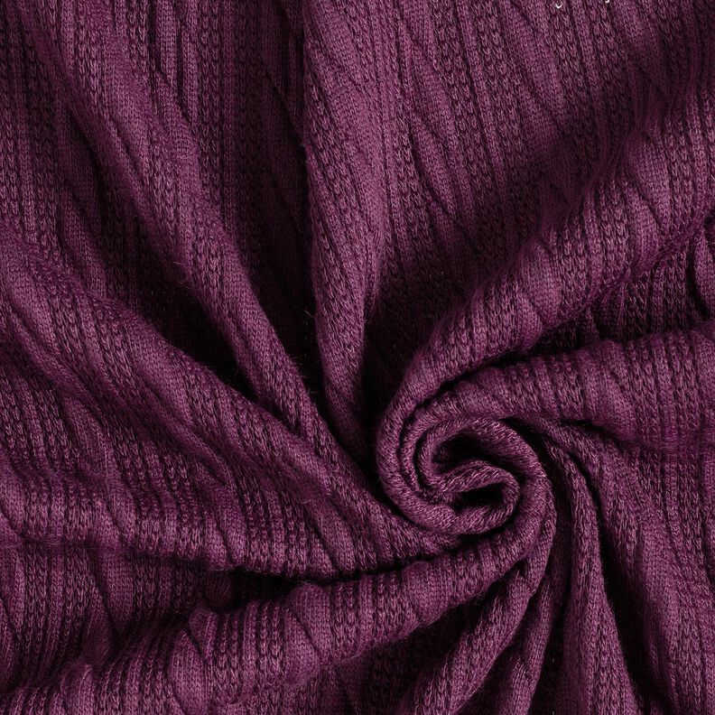 Tricot Cloqué Torsades – merlot,  image number 3