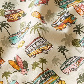 Tissu en coton Cretonne Roadtrip Surf – beige, 