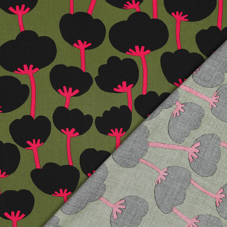 Lenzing Ecovero™ Poppies | Nerida Hansen – olive/noir,  image number 4
