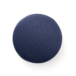 Bouton recouvert, Satin Duchesse – bleu jean, 