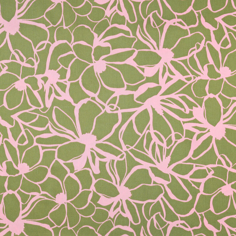 Satin de coton Magnolia | Nerida Hansen – pistache/rose,  image number 1