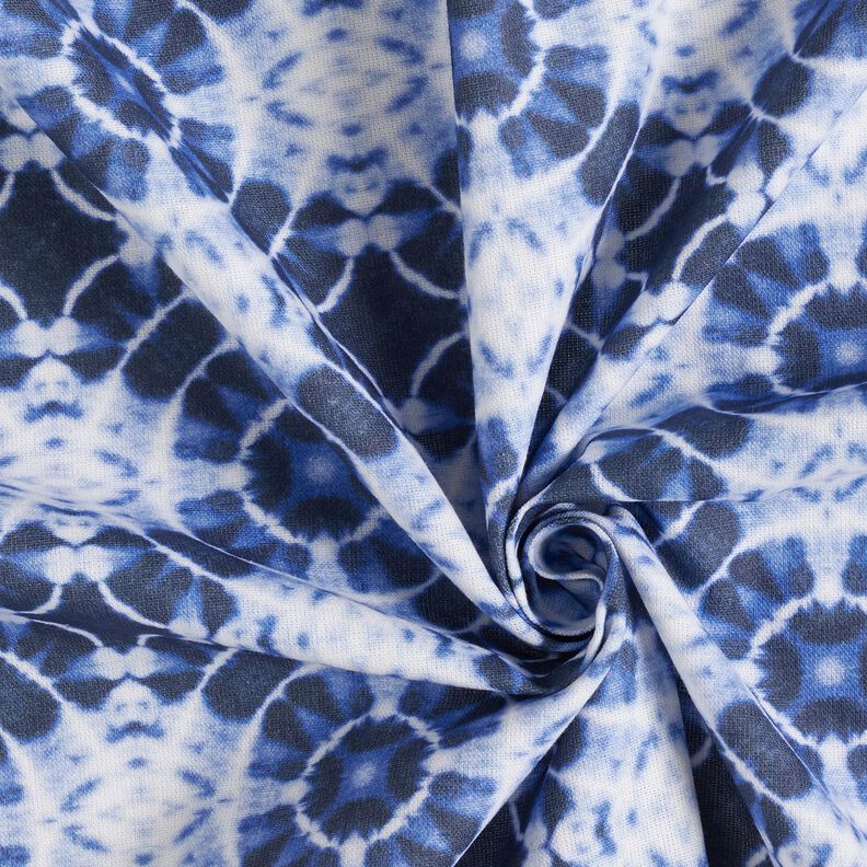 Tissu de décoration Canvas Batik-Kreise – indigo/blanc, image number 3