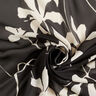 Satin délicat Vrilles de feuilles – noir/blanc,  thumbnail number 3