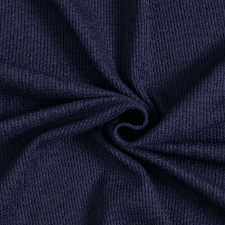 Jersey gaufré Uni – bleu nuit,  image number 1