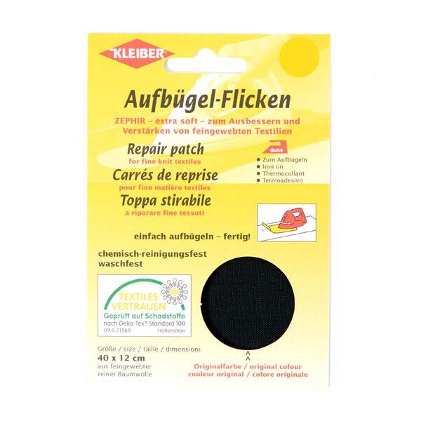 Tissu thermocollant Zephir – noir,  image number 1