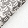 Tissu de décoration Semi-panama Courbes minimalistes – blanc/gris,  thumbnail number 4