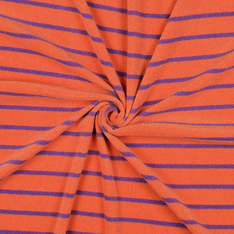 Jersey éponge Rayures | Poppy Fabrics – orange/lilas rouge,  image number 3
