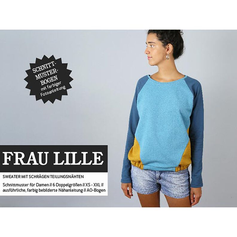 FRAU LILLE - Pull raglan avec coutures diagonales, Studio Schnittreif | XS - XXL,  image number 1