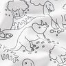 Popeline coton Tissu à colorier Dinosaures – blanc/noir,  thumbnail number 2