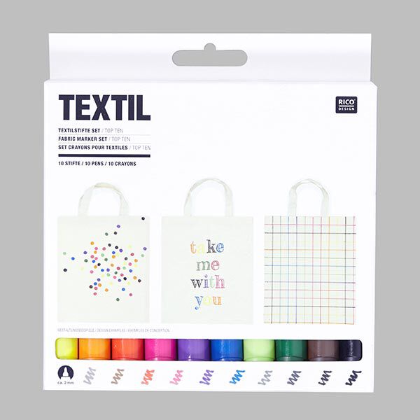 Lot crayons pour textiles «Top 10» | RICO DESIGN,  image number 1