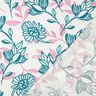 Mélange viscose lin Fleurs | Poppy Fabrics – ivoire/turquoise,  thumbnail number 4